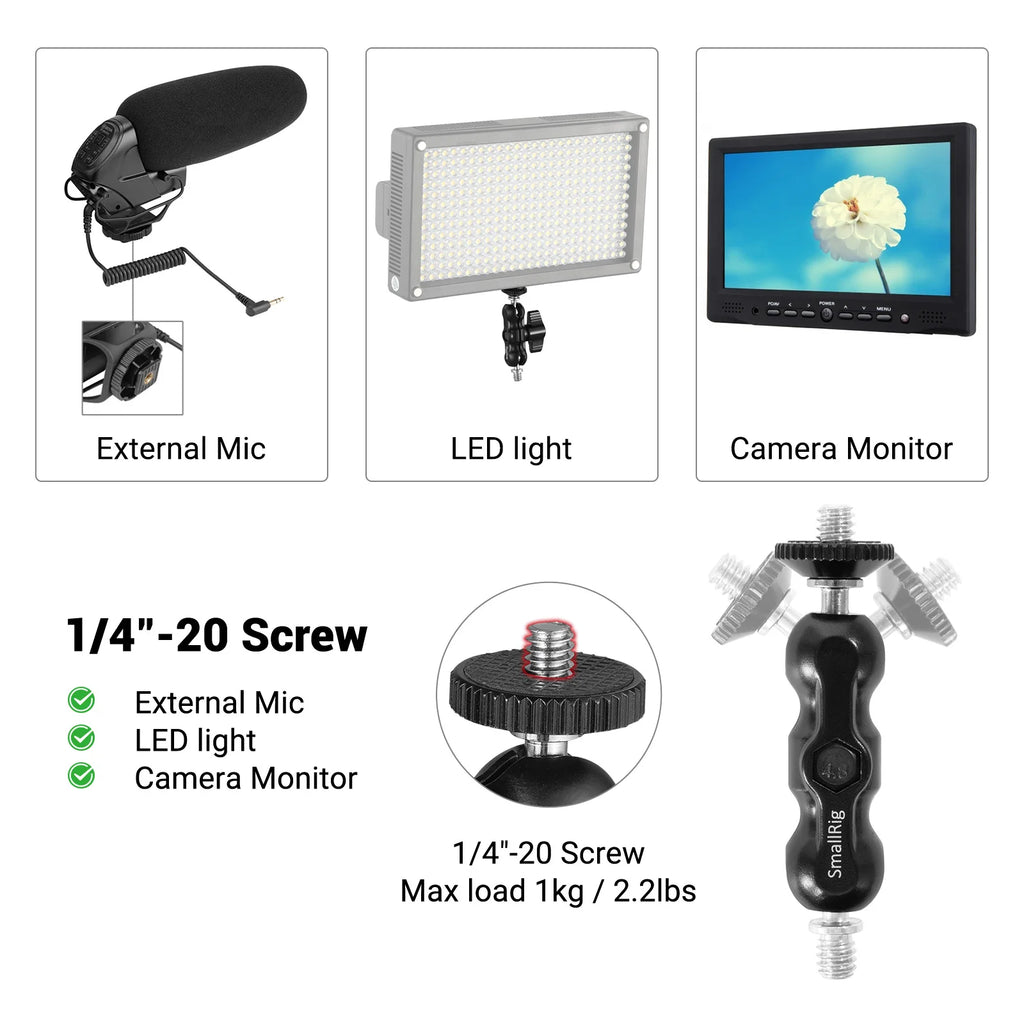 SmallRig Universal Magic Arm with Small Ball Head Monitor Magic Arm For Sony A7S3 / For Canon Camera Accessories