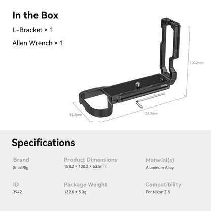 SmallRig Z 8 L-Bracket for Nikon Z 8