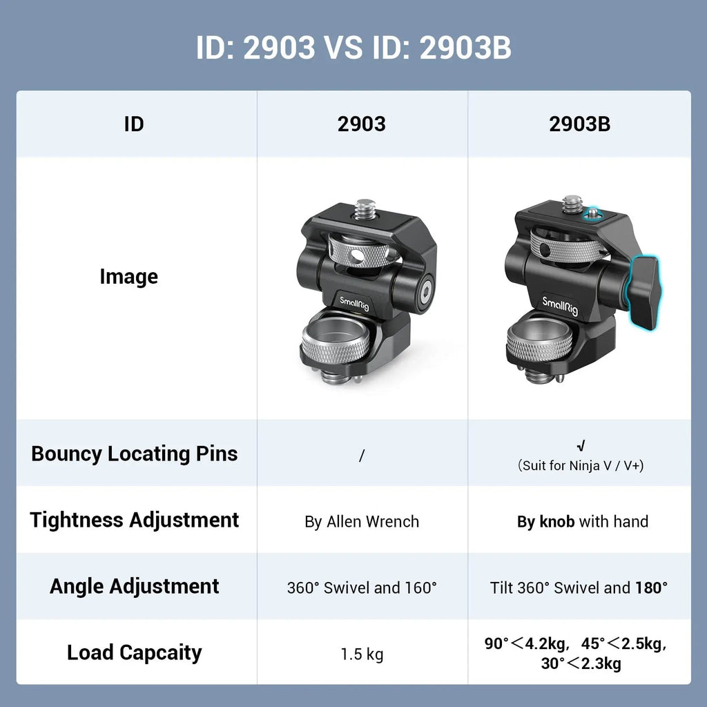 SmallRig Swivel and Tilt Adjustable Monitor Mount with ARRI-Style Mount