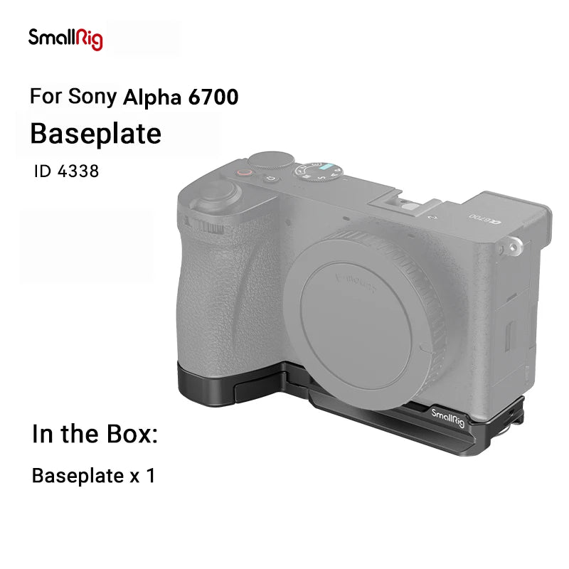 SmallRig Cage Kit / Half Cage / Baseplate / Dual Cold Shoe Mount Plate / for Sony Alpha 6700 With Multiple Mounting Points A6700