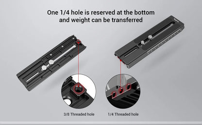SmallRig Extended Quick Release Plate for DJI RS 2 /RS 3/RS 3 Pro& Ronin-S Clamp Quick Instal System 3031B