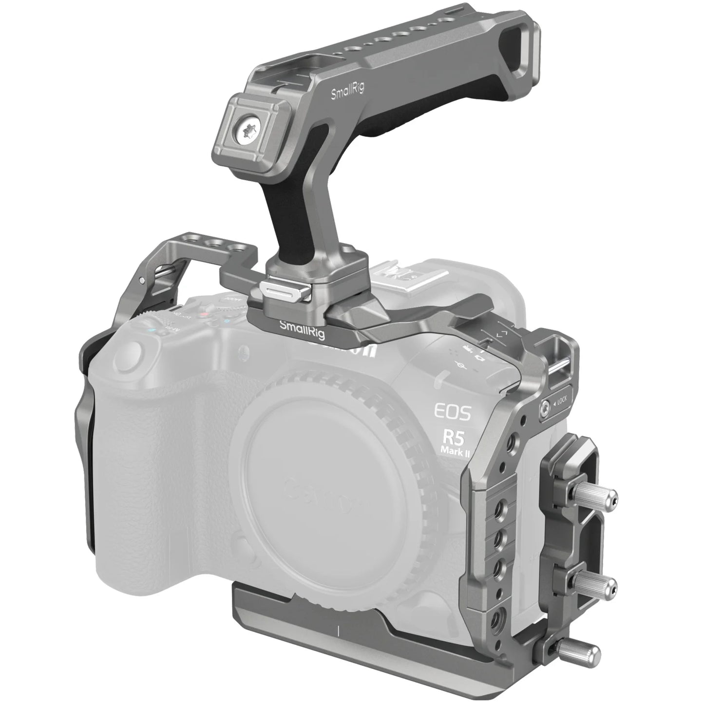 SmallRig EOS R5 Mark II "Black Mamba" / HawkLock Quick Release Cage for Canon EOS R5 Mark II Cage Kit with Top Handle