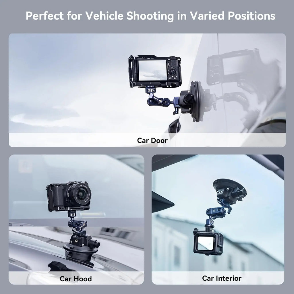 SmallRig 4" Camera Suction Mount with Ball Head Magic Arm