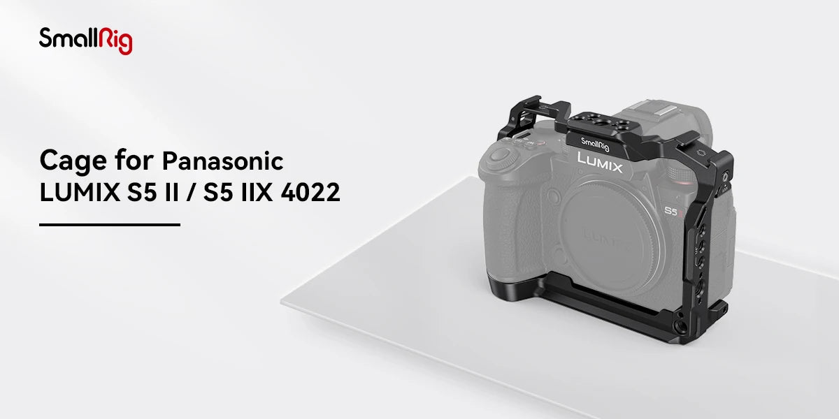 SmallRig Cage for Panasonic LUMIX S5 II Full Cage Kit with NATO Rails Cold Shoe Mounts Arca-Swiss Quick-Release Plate