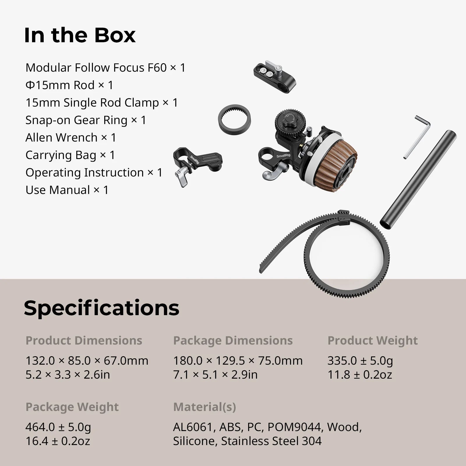 SmallRig Modular Follow Focus F60 & Accessories