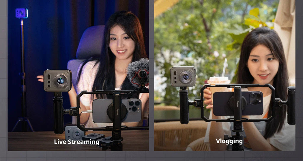 SmallRig Vibe P96 Pro mini LED Video Light, Pink & Black Color