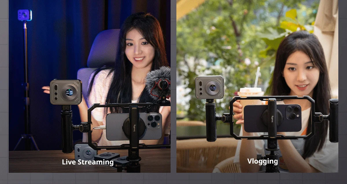 SmallRig Vibe P96 Pro mini LED Video Light, Pink & Black Color