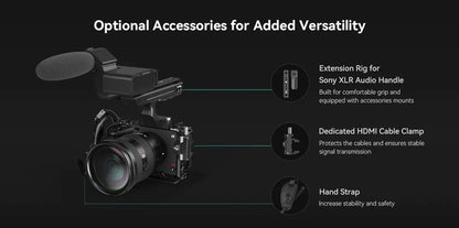 SmallRig Handheld Cage for Sony FX30 / FX3 ,Cage Kit with Hand Strap, With Quick Release Plate,With Cold Shoe Mounts, NATO Rails