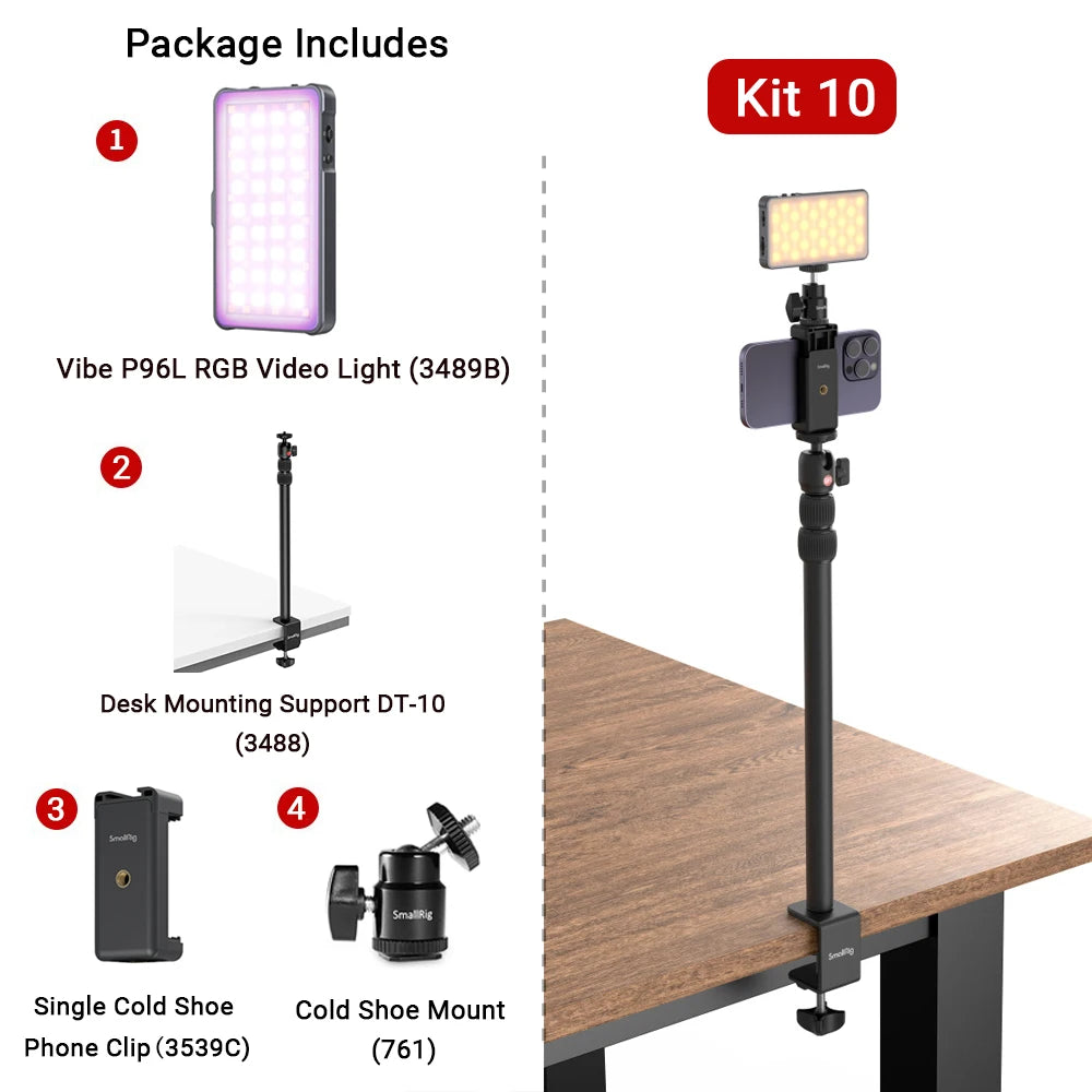 SmallRig P96L RGB Video Light, Portable LED Camera Light