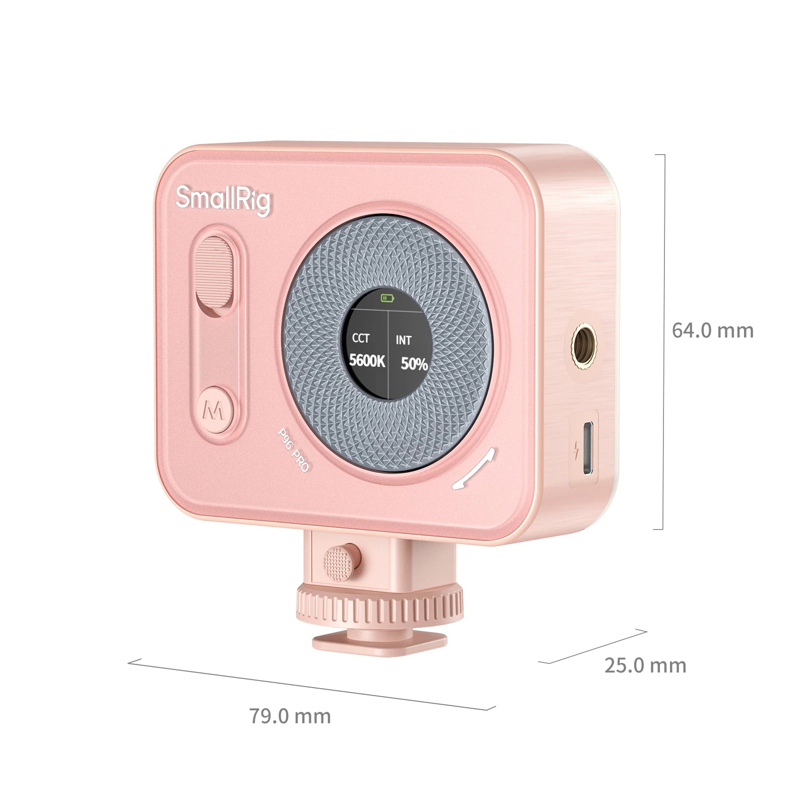 SmallRig Vibe P96 Pro mini LED Video Light, Pink & Black Color