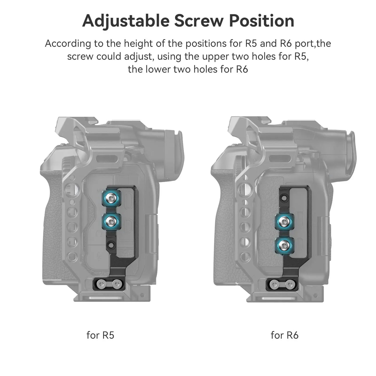 SmallRig  USB-C Cable Clamp for Canon R5 / R6 / R5 C Cage 2982/3464 and R6 Mark II Camera Cage 4159 - 2981B