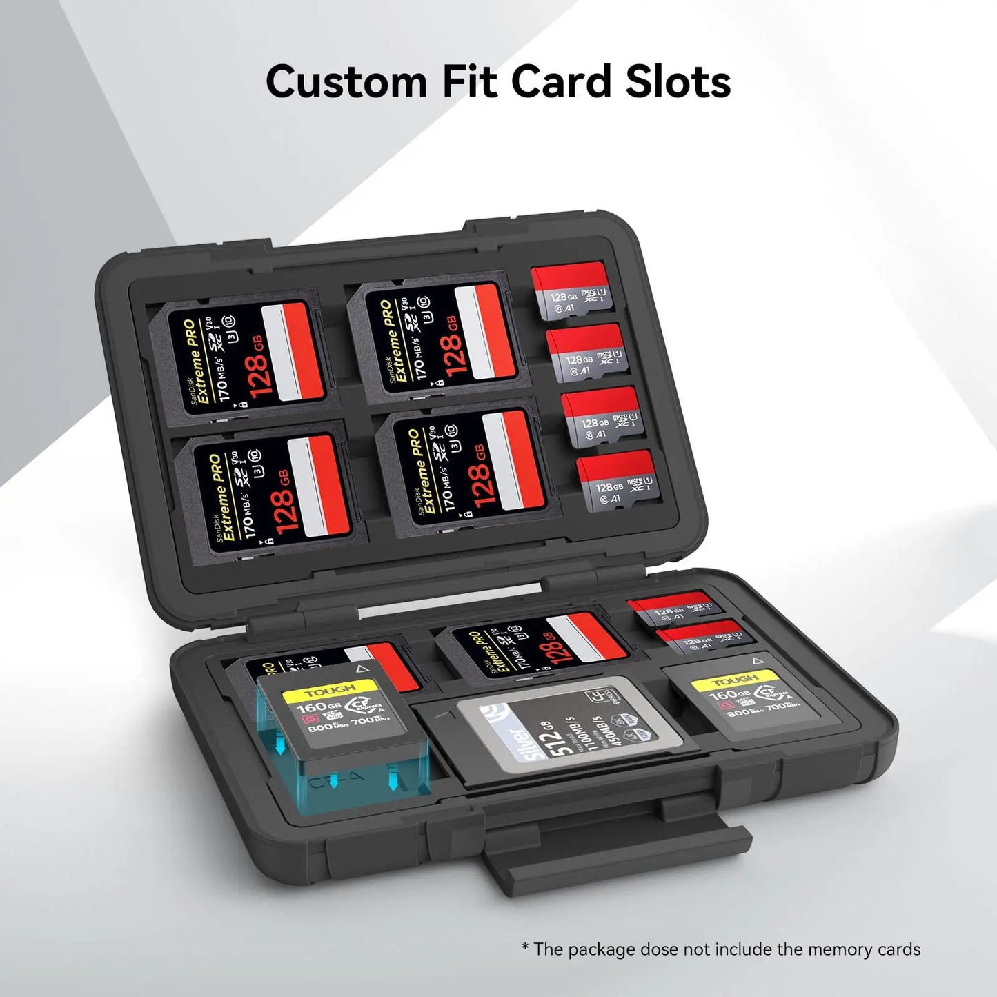 SMALLRIG SD Card Holder Memory Card Holder Case 15 Slots, Water-Resistant for SD Card, Micro SD Card, XQD Card - 3192