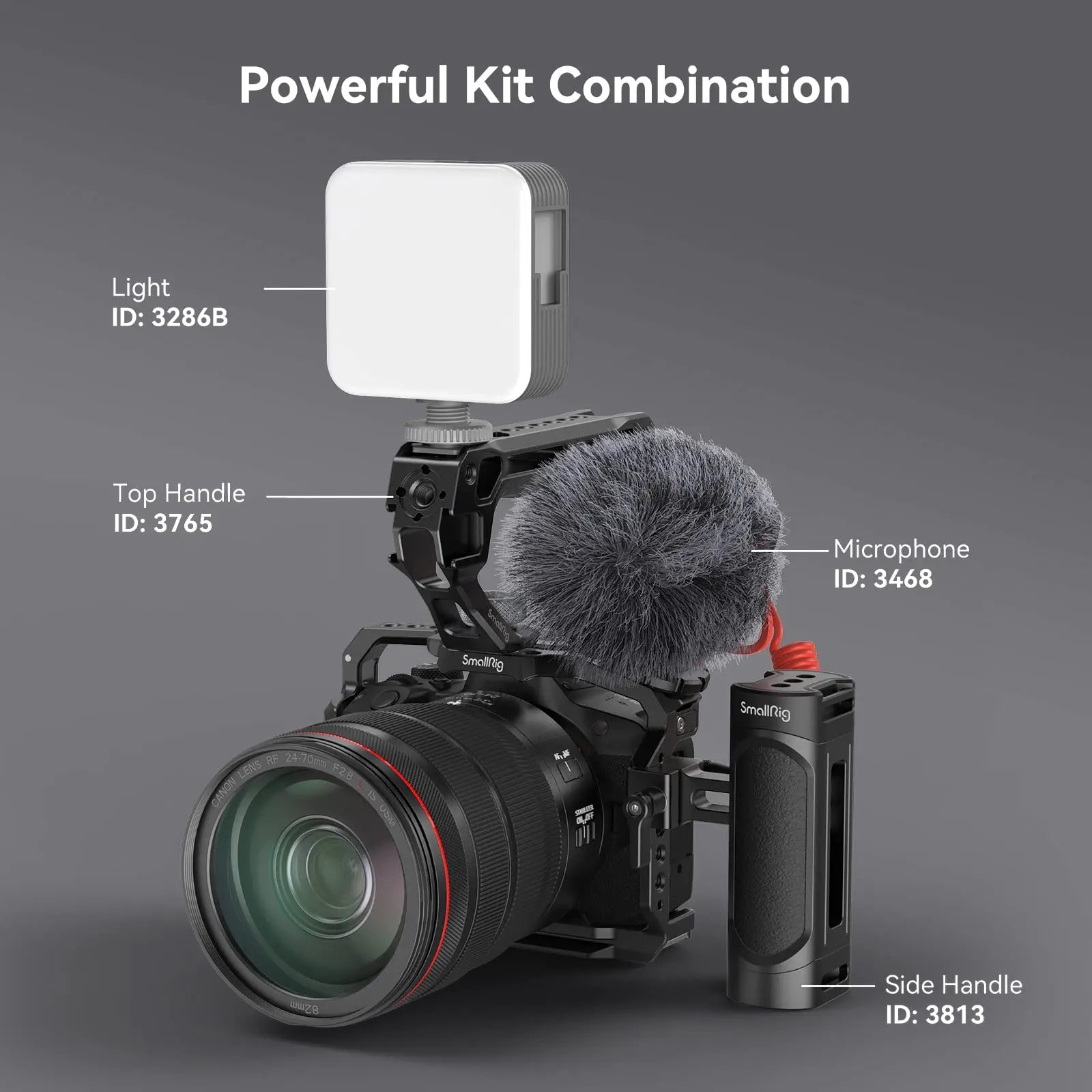 SmallRig Cage for Canon EOS R50 All-in-one Cage with 1/4"-20 Hole, ARRI 3/8"-16 Locating Hole, Cold Shoe Mount, NATO Rail