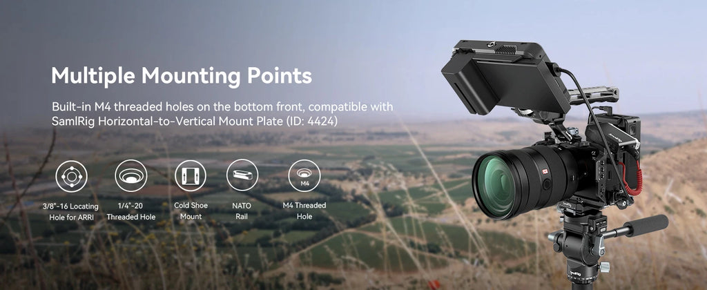 SmallRig Cage Kit for Sony Alpha 7 C II / Alpha 7 CR Full Cage with Cable Clamp with Quick-Release Plate for Sony A7C II