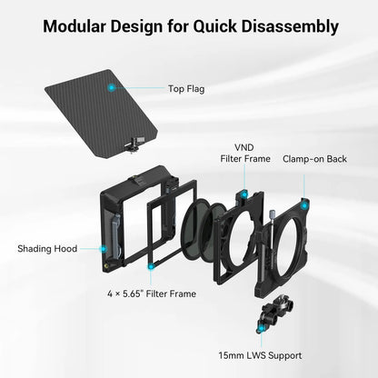 SMALLRIG Matte Box Star-Trail Lightweight Multifunctional Modular VND Kit