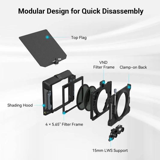 SMALLRIG Matte Box Star-Trail Lightweight Multifunctional Modular VND Kit
