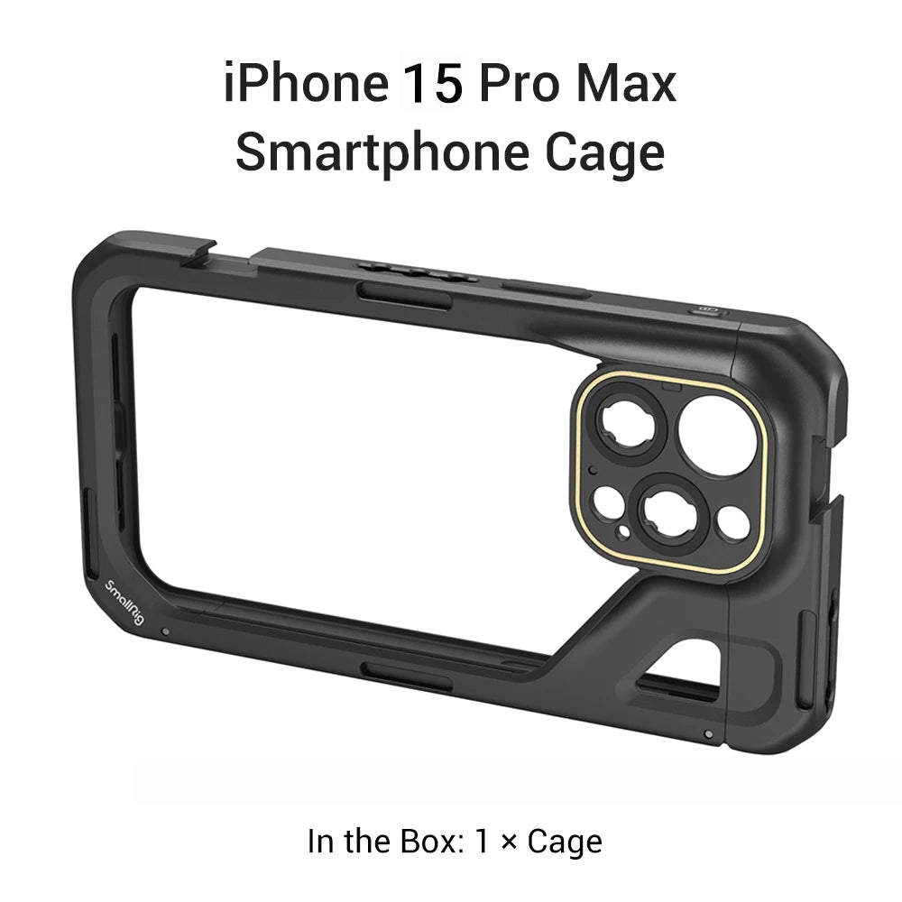 SmallRig Phone Cage for iPhone 15 Pro/15 Pro Max for Video Vlogging