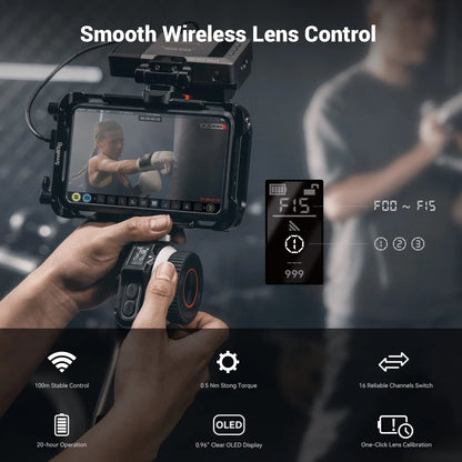 SmallRig MagicFIZ Wireless Follow Focus Two Motor Kit with Handwheel Controller, Wireless Handgrip and Two Receiver Motor