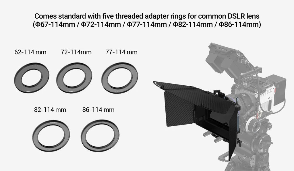 SmallRig Multifunctional Modular Matte Box (Φ114mm) Basic Kit for DSLR Cameras All-Round Light Blocking Quick Disassembly