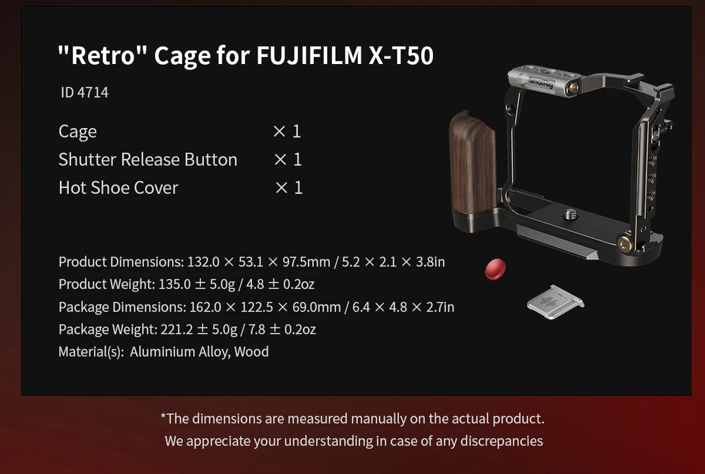 SmallRig Silicone L-Shape Grip for FUJIFILM X-T50