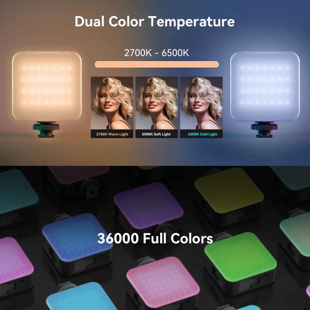 SmallRig Portable Vibe P108 RGB Video Light Smart Light 130mins long-lasting Pocket Size 108 LED Beads Floodlights 4055