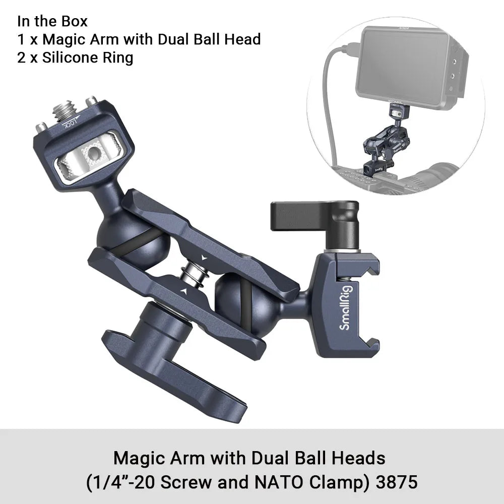 SmallRig Flexible Articulating Magic Arm with Dual Ballhead (3873)