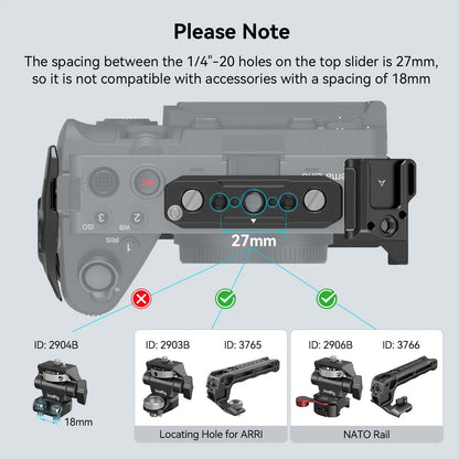 SmallRig Cage for Sony FX30 FX3, with Nato Rail Cable Clamp Cold Shoe, FX30 Camera Cage Compatible with Original XLR Handle-4183