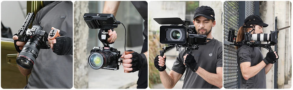 SmallRig Camera Cage for Canon EOS R5 R6 R5 C built-in Cold Shoe NATO Rail 1/4'' Arri Hole Camera Rig Video Set 2982B