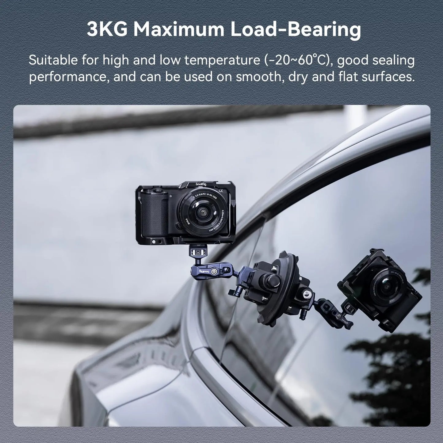 SmallRig 4" Camera Suction Mount with Ball Head Magic Arm