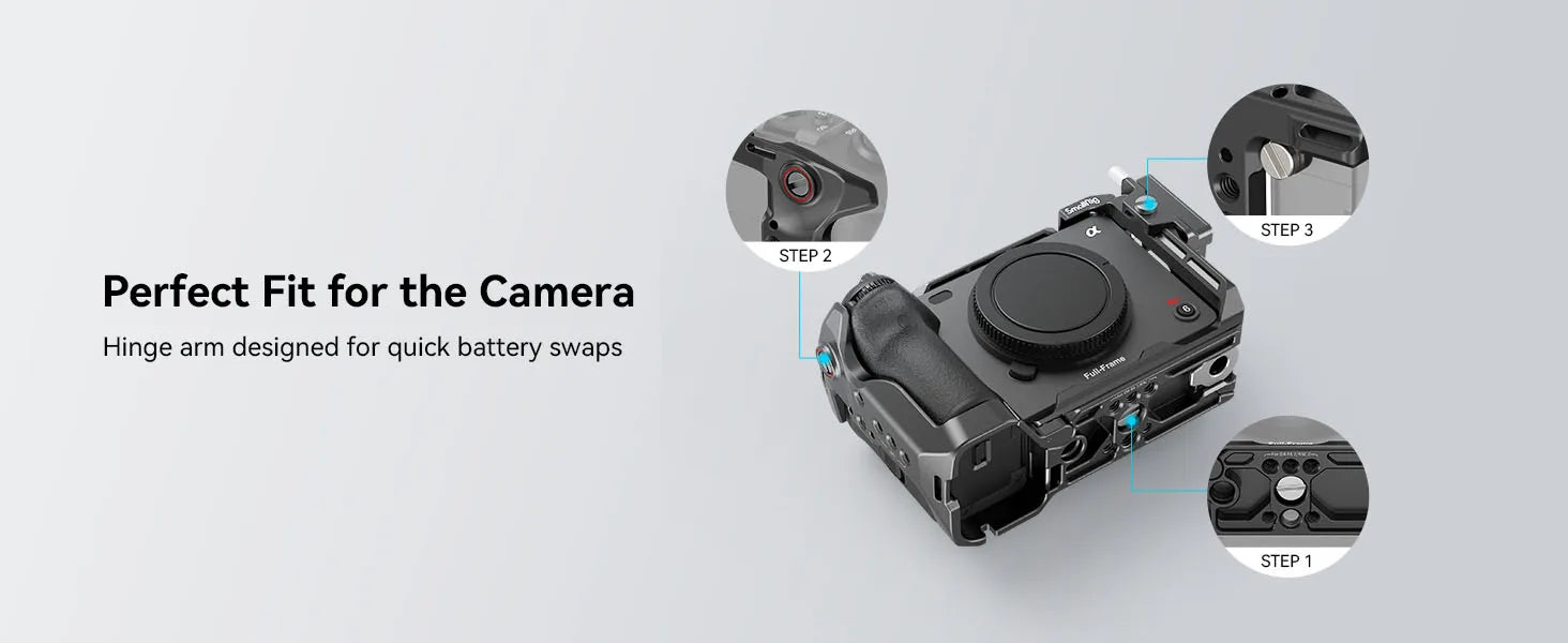 SmallRig Cage for Sony FX30 FX3, with Nato Rail Cable Clamp Cold Shoe, FX30 Camera Cage Compatible with Original XLR Handle-4183