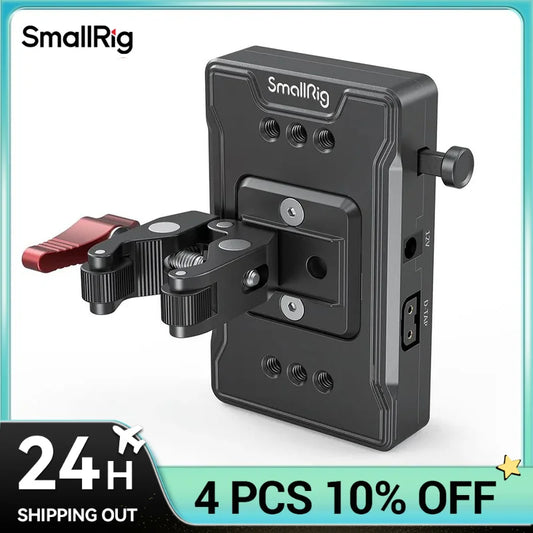 SmallRig V Mount Battery Adapter Plate Power Supply Splitter with Super Clamp Mount For Sony For Canon DSLR Camera 3497