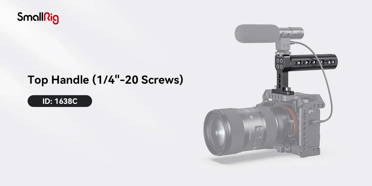 SmallRig Camera Top Handle with Cold Shoe DSLR Camera Rig For A6500 A73 A7III Z6 Camera Cage Funtional Cheese Hand Grip 1638