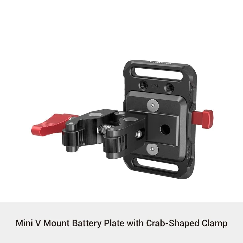 SmallRig V Mount Battery Plate, V-Lock Mount Battery Plate with 15mm Rod Clamp & Adjustable Arm for Power Supply - 2991