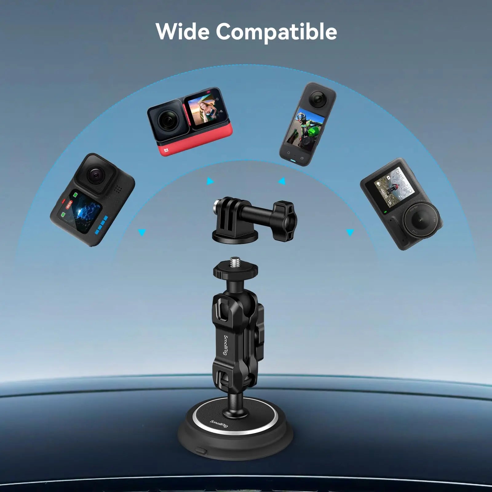 SmallRig Triple/Dual/Single Magnetic Suction Cup Mounting Support Kit for Action Camera Magic Arm Suction Cup