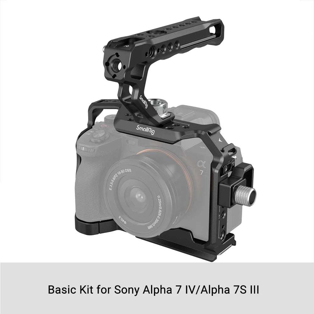 SmallRig Full Dslr for Sony A7 IV a7m4 Camera Cage Rig for Sony Alpha 7 IV/A7S III/A1/A7R  IV with Multi-Mounting Options Rigs
