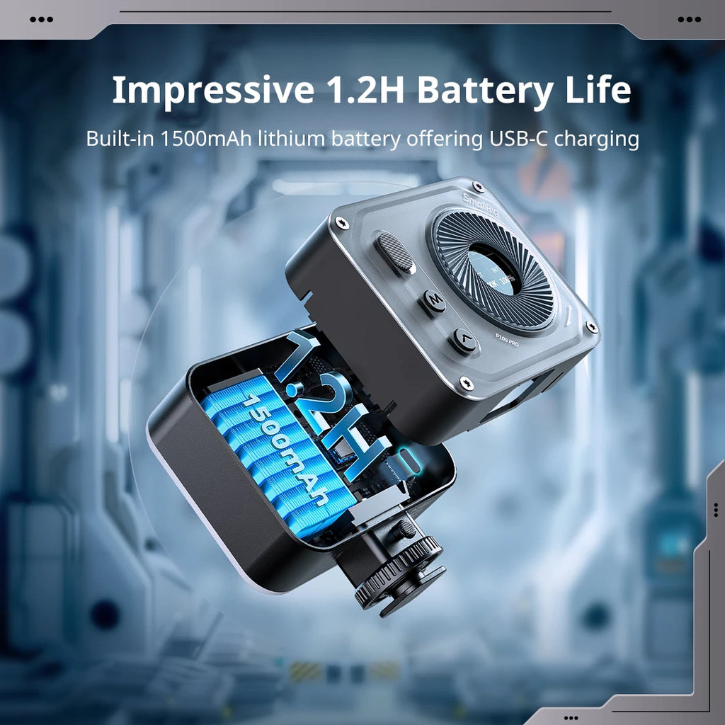 SmallRig Vibe P96 Pro mini LED Video Light, Pink & Black Color