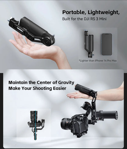 SmallRig Mount Plate for Arca-Swiss, for DJI RS 3 Mini 4195 and Extended Vertical Arm for DJI RS 3 Mini 4196
