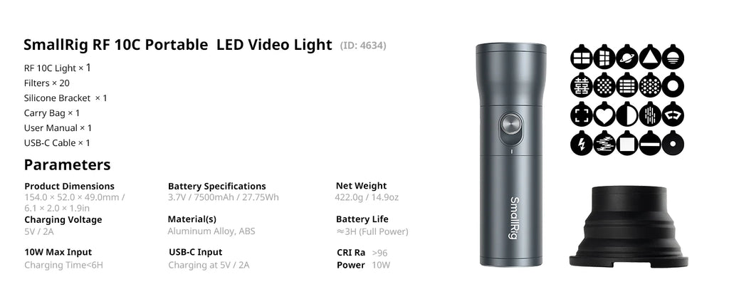 SmallRig RF 10C RGB LED Video Light