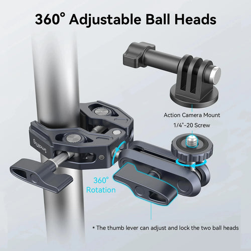 Abrazadera en forma de súper cangrejo SmallRig con brazo mágico de cabeza esférica con fuerza de sujeción más fuerte tornillo de 1/4 "-20 para micrófonos de luces