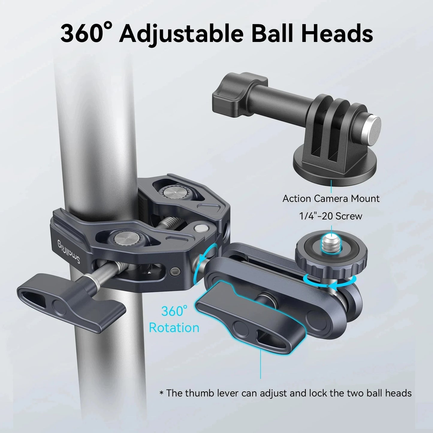 SmallRig Super Crab-Shaped Clamp with Ballhead Magic Arm