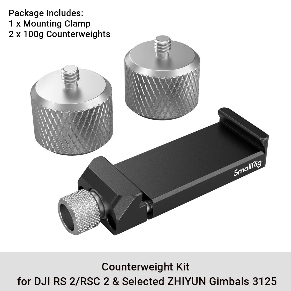 SmallRig Counterweight (50g) for DJI RS 2/RSC 2/RS3/RS3 Pro for Zhiyun-Tech Gimbal Stabilizers 1/4 Thread for Video Balance 2459