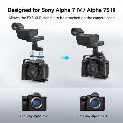 SmallRig Adapter Plate for Sony FX30 / FX3 XLR Handle for Sony A7 IV and A7S III MD4019 For Cages 3241, 3667, 2999, 3639, 3594
