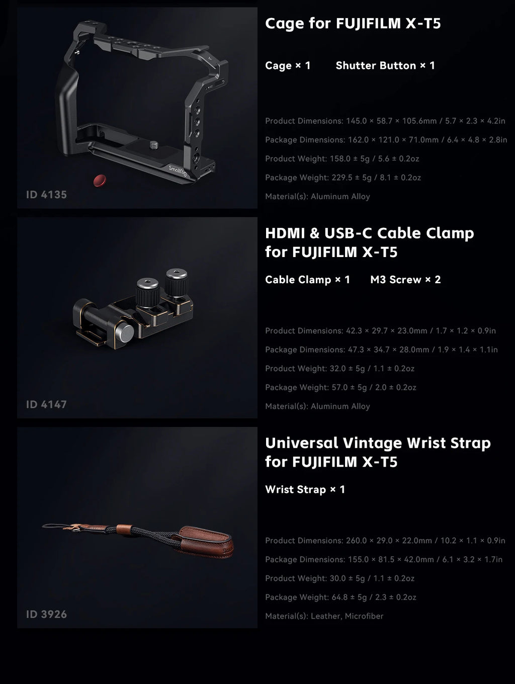 SmallRig X-T5 Camera Cage for FUJIFILM