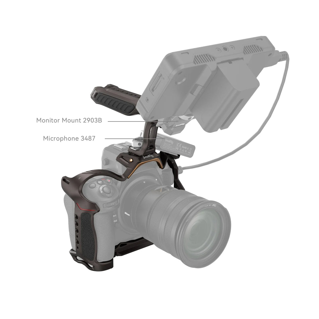 SmallRig "Night Eagle" Cage Kit for Nikon Z 8 New Design and Coloring with Top Handle and USB-C Cable Clamp 4317
