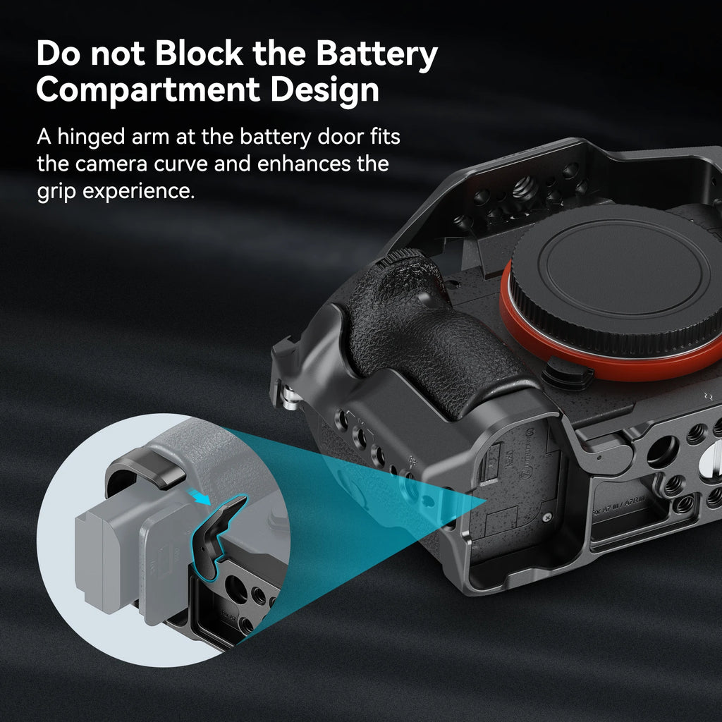 SmallRig A7 III / A7R III Cage Kit with Top Handle Cable for Sony Alpha 7 III / Alpha 7R III Portable Handheld Kit 4198