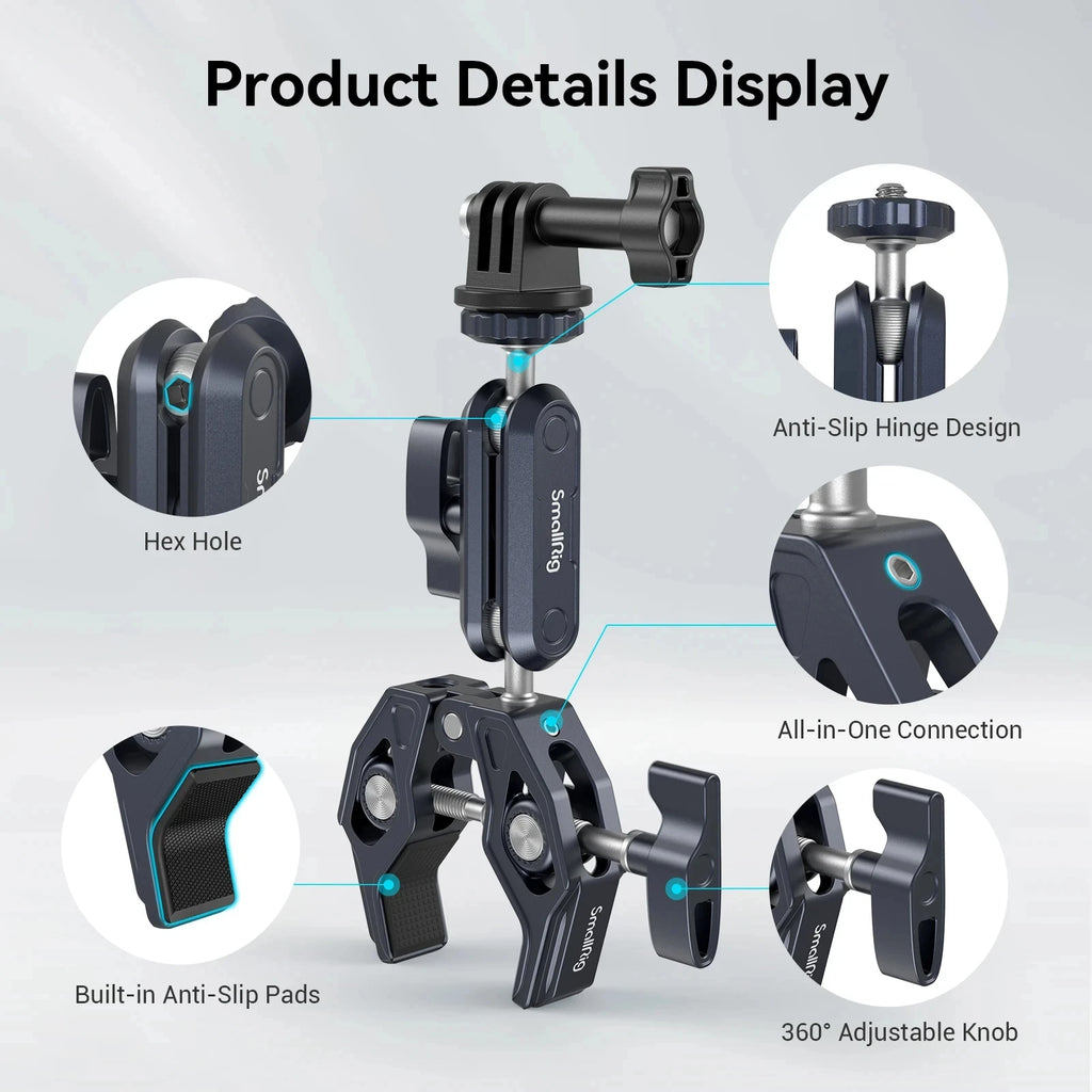 SmallRig Super Clamp Camera Mount Clamp with 360° Ballhead