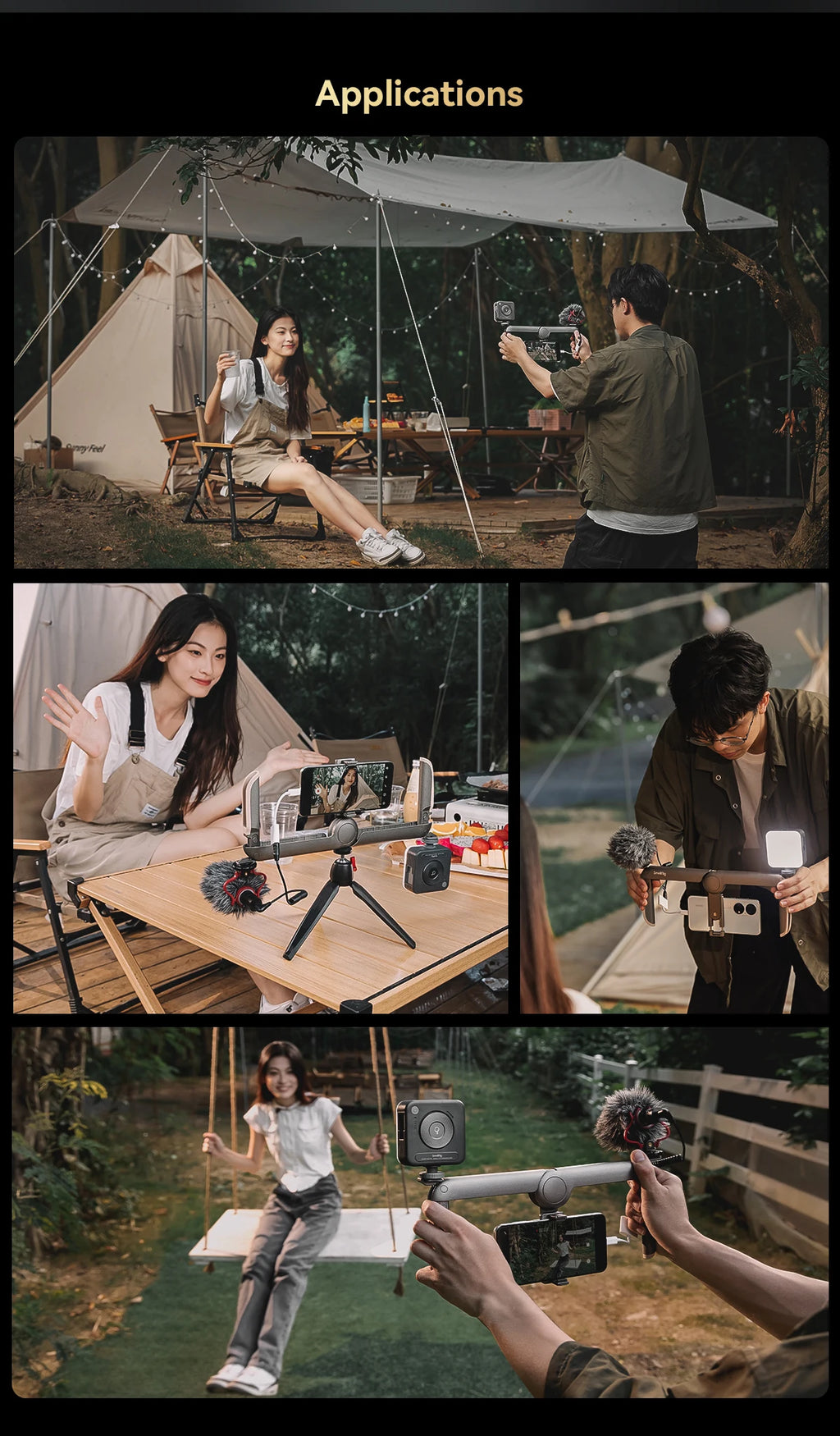 SmallRig P20 Foldable Universal Phone Cage, Smartphone Video Rig Case Stabilizer Tripod Mount