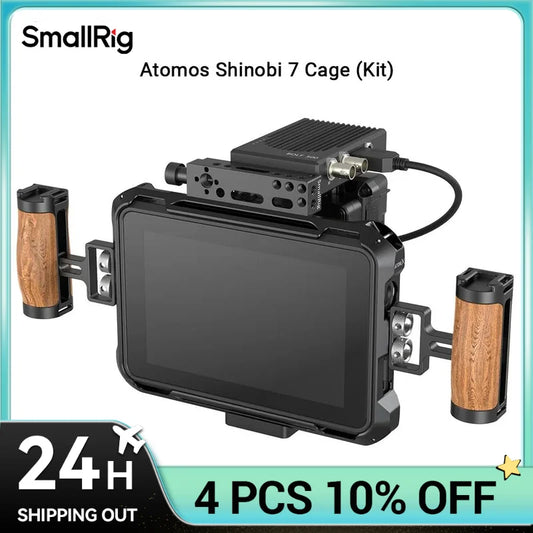 SmallRig  Cage for Atomos Shinobi 7 Monitor Camera Cage Aluminium alloy DSLR On-Camera Monitor Rig Kit 3456