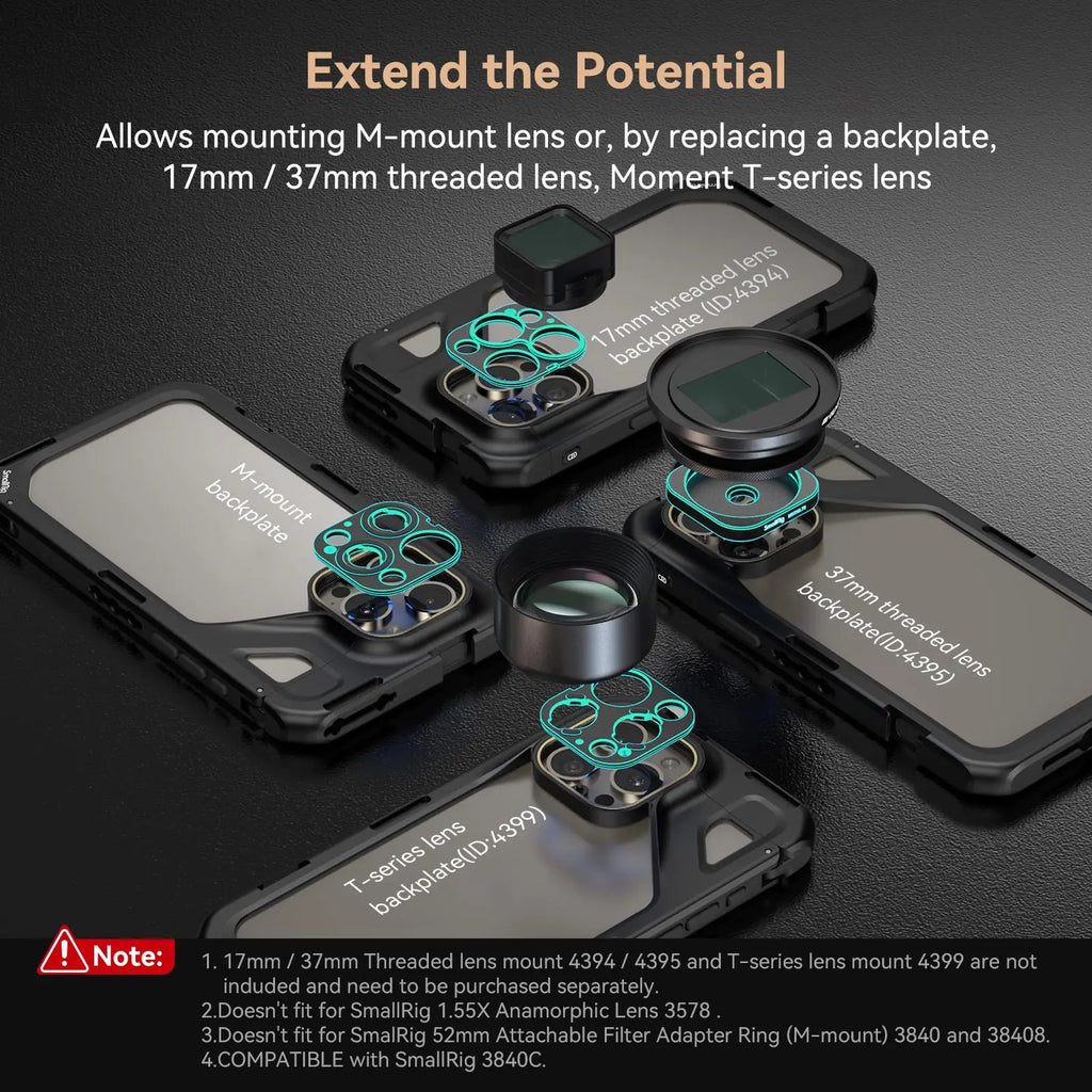 SmallRig Phone Cage for iPhone 15 Pro/15 Pro Max for Video Vlogging