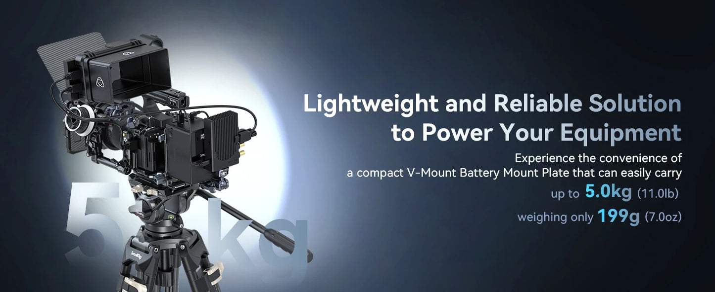 SmallRig V-Mount Battery Mounting Plate for Arca-Swiss Plate SmallRig Cage or Baseplate Quick Install Adjust for V-Mount Battery